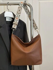 2026夏季新款时尚手提包、单肩包、托特包、高品质通勤水桶包（女士款） - 咖啡 - 查看 3