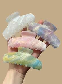 Farbverlauf Acryl Haarclip, sommerlicher Farbwechsel Haarklammer für Strandurlaub Mode Haaraccessoires Schönheitsklammern