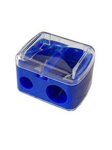 1pc Makeup Pencil Sharpener, Suitable For Eyebrow, Eyeliner, Lip Liner Pencils, Lipsticks, Dual Sizes With Dust Cover