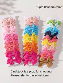 10/24 件女孩螺纹丝带蝴蝶结发夹，多色燕尾鳄鱼发夹，女士日常时尚发饰。 - 24pcs - 查看 7