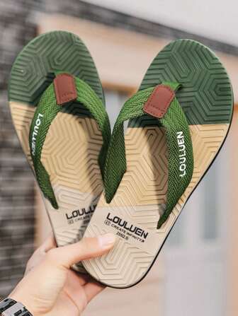 1 Pair Summer Fashion Men Lightweight Massage Casual Breathable Indoor Flip Flop Outdoor Slippers