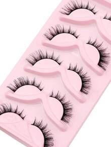 无需胶水 - 天然猫眼假睫毛，D 卷自粘睫毛，快速简便，轻巧，可重复使用，适合初学者，即时粘贴设计，非常适合西方和中东的魅力风格