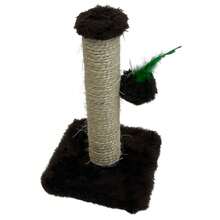 Cat Scratching Post With Exclusive Sisal Toy - Rust Brown - View 8