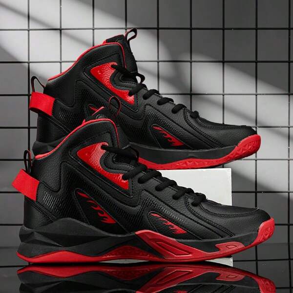 Rebound Cushioning Breathable Popcorn Sports Shoes, Solid Color Sporty Casual Knit Patchwork Fitness Sneakers, Suitable For Spring And Autumn