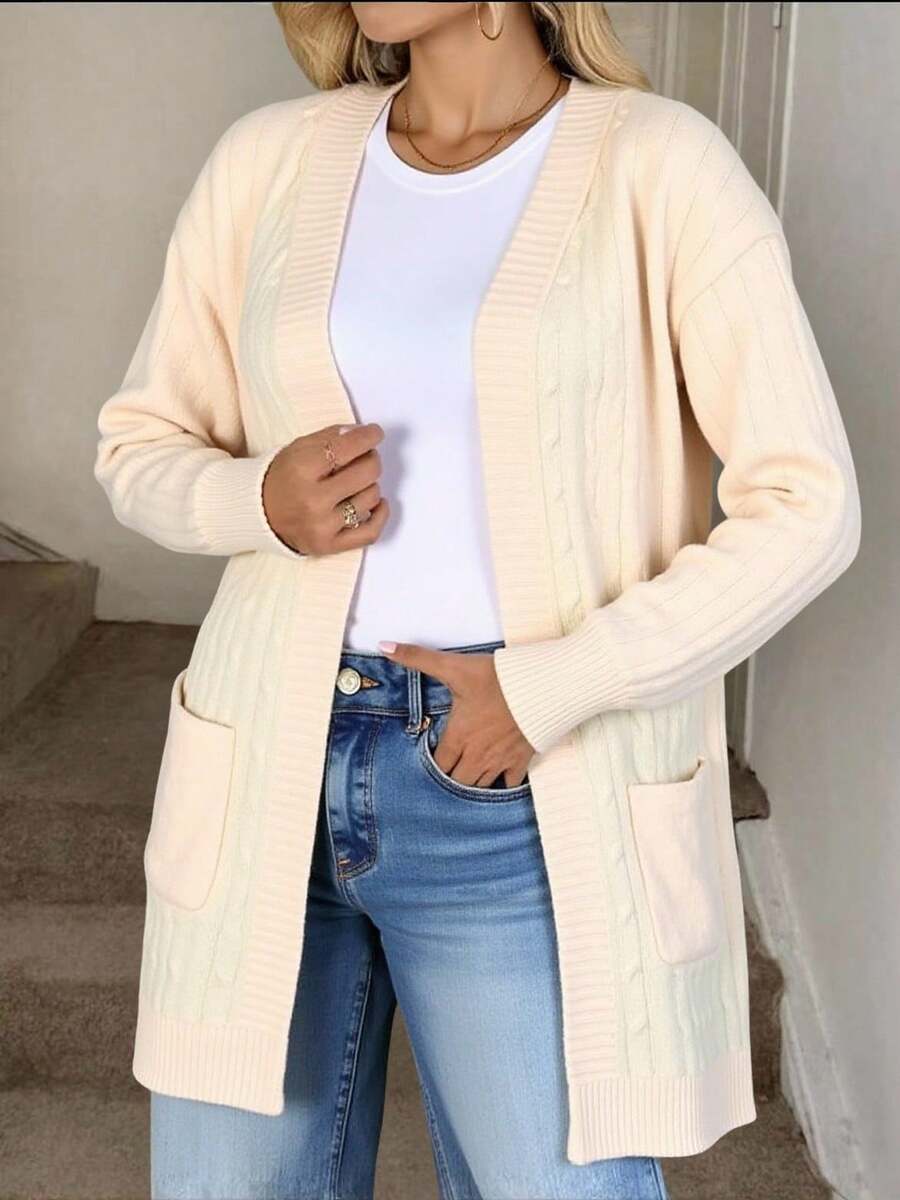 Liu Fashion Kawaii Loose Cardigan, Simple And Cute, Solid Color, Suitable For School - White - View 1