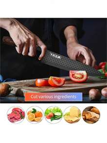 Super Sharp And Durable 6-Piece Kitchen Knife Set, Stainless Steel Blade With Non-Slip Handle, Suitable For Home Cooking, Outdoor Camping, Barbecue Parties, Father's Day Gift Box With High-End Atmosphere
