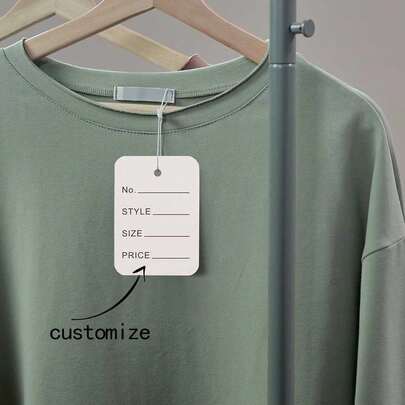 800/400 piezas de etiquetas personalizadas para ropa, etiquetas de precio de 35x5cm, etiquetas colgantes para ropa, joyas, artículos de papel para exhibición en tiendas, ligero