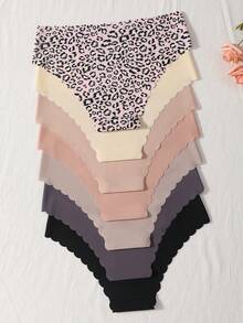 7pcs Women Comfortable Breathable Printed Seamless Underwear, Daily Wear & Sports Yoga