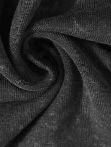Vintage Wash Tee Grey I Could Be Meaner Slogan Casual Daily Wear - 黑色 - 查看 7