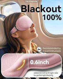 Weighted Eye Mask For Sleeping - Blackout Sleep Mask For Women Men, FACEMOON Lash Extension Eye Covers, Memory Foam, 3D Contoured, Airplane Travel Essentials, Blindfold For Meditation(Gray)