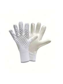 1 par de guantes de portero de fútbol, guantes protectores de dedos para partido de fútbol, antideslizantes, transpirables, suaves y resistentes al desgaste para entrenamiento