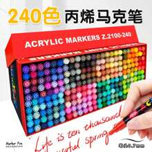 1pc Acrylic Marker Pen Set, Available In 36/60/84/120/168/240 Colors, Waterproof, Odorless, Blendable, Suitable For Colored Pencil Sketch, Art Painting, Christmas, Thanksgiving, New Year, Easter, Holiday Gifts, Card Making, Metal, Ceramic, Glass, Halloween Decoration Coloring Brush, School Supplies,Back To School