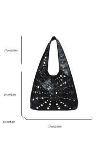 Casual Versatile High-End Chic Middle-Aged Mother Handbag, Lightweight Luxury Simple Tote Shoulder Bag With Large Capacity