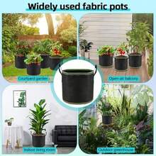 1 Pieza/3-50 Galones Bolsa de cultivo de tela no tejida gruesa/ Adecuada para cultivar flores y verduras durante todo el año. Es transpirable, evita la asfixia y la pudrición de las raíces, está hecha de materiales y es fácil de trasplantar sin sacar de la maceta, esencial para personas perezosas, resistente a las heladas y a la protección solar.