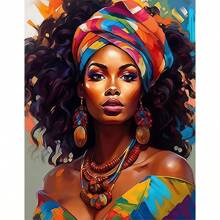 1 Set DIY Diamond Painting Kit - Full Round Diamond Acrylic Diamond Beautiful Woman Theme Canvas - Suitable For Bedroom, Entryway, Study, Bathroom Relaxing Handicraft Activities - Easy To Use, Perfect Gift