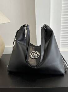 Mochila de moda coreana 2025 Nuevo lanzamiento otoño Mochila con correa de cadena, bolso de hombro casual de gran capacidad y multifunción adecuado para compras, billetera, mujeres jóvenes, estudiantes universitarios, recién graduados, oficinistas. Ideal para oficina, universidad, trabajo, negocios, viajes al trabajo, actividades al aire libre, viajes y salidas.