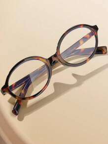 1pc Women's Elliptical Small Frame Personalized Street Snap Concave Shape Clear Glasses Clear Glasses Accessories Blue Light Glasses Accessories For Women