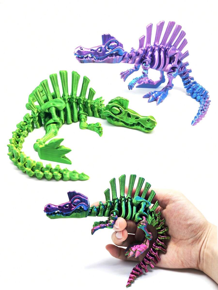 1pc 3D Printed Spinosaurus Dinosaur Model - Adjustable Jaws And Joints, Swinging Model, Home Decoration, And Novelty Gifts, Suitable For Collectible Dinosaur Toys For Dinosaur Biology Enthusiasts