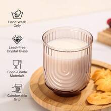 YUColored Vintage Drinking Glass Set Of 614Oz Colorful Water Glassware Art Deco Ripple Highball Glass Whiskey Cocktail Glasses For Bar Beverages Ice Coffee Juice Housewarming GiftsYU - Multicolor - View 4