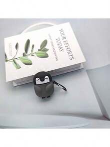 1pc Cute Penguin Cartoon Blue Tooth Earphone Soft Protective Case Cover - Dark Grey - View 13