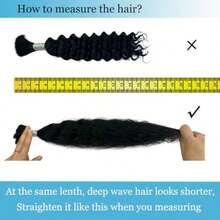 613 Blonde 20 Inch 1 Bundle 50g Deep Curly Wave Bulk Human Hair For Braiding Unprocessed Brazilian Virgin Water Wave Human Braiding Hair For Boho Braids Wet And Wavy01 - 613WhiteBlonde - View 7