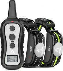 Dog Shock Collar With 2 Receivers, Dog Training Collar With Remote, Electric Dog Collar With Beep Vibration Shock For Small Medium Large 2 Dogs For 15 To 100 Lbs - Dark Grey - View 1