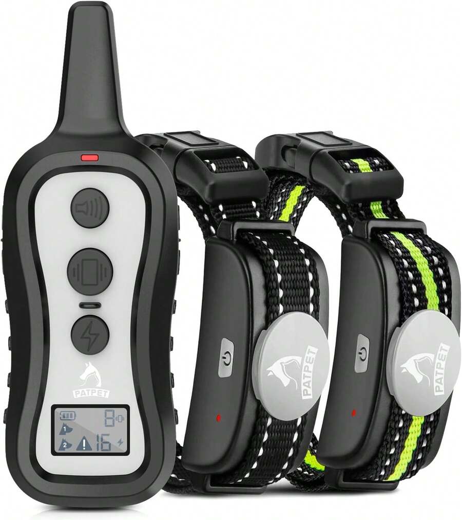 Dog Shock Collar With 2 Receivers, Dog Training Collar With Remote, Electric Dog Collar With Beep Vibration Shock For Small Medium Large 2 Dogs For 15 To 100 Lbs - Dark Grey - View 1