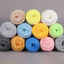 Fio Trançado DIY, Fio de Lã Feito à Mão, Adequado Para Fazer Cobertores, Almofadas, Camas de Estimação, Carpetes, Grosso e Extra-Grosso, Fio de Crochê Feito à Mão, Macio, Rolo Grande, Tubo Torcido Feito de Tecido Trançado, Ideal Para Projetos de Crochê