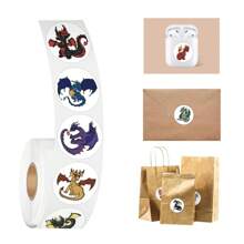 500PCS Dragon Stickers Roll Vinyl Stickers Scrapbook, Journaling, Laptop, Bumper, Skateboard, Water Bottles, Computer, Phone, Cartoon Anime