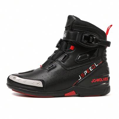 春夏摩托车靴，高帮合成革鞋面，橡胶外底，抓地力强，踝部支撑出色，适合越野爱好者和赛道骑行者，男女通用摩托车鞋，高帮靴