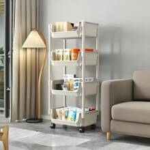 5-Layer Storage Rack Multi-Layer SPA Storage Cart-PABA Non-Electric Mobile Storage Rack With Wheels, Suitable For Living Room, Bedroom Dormitory Book Storage Rack