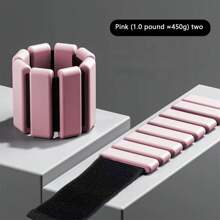MEIYIXING Bandas de peso para pierna o muñeca MEIYIXING, ajustables, de material de silicona color rosa amigable con la piel, para yoga, baile, gimnasio y entrenamiento de resistencia