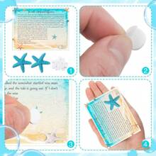 30 Pieces Starfish Card Motivational Story Small Keepsake Appreciation Notecards And Mini Blue Starfish Compliment Cards For Teachers Wedding(10 Sets)