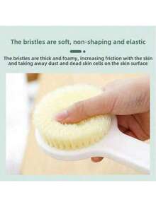 [Healthy Skin Care Plan] 1pc Long Handle Soft Bristle Shower Brush - Ergonomic Bath Brush For Exfoliating, Massaging And Back Cleaning, Body Scrubber To Improve Blood Circulation And Fat Burning, Shower, Bathroom Home Decor, Living Room, Bedroom, Travel, Wedding, Party, Birthday Gifts For Men, Moms, Dads, Friends, New Year, Accessories, Fun Presents - White Plastic Design Unisex, Bathroom Accessory Body Brush | Neutral Colored Bath Brush (Random Color) - Multicolor - View 9