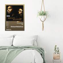 Framed Distant Relatives Music Album Cover Poster Star Pop Decorative Painting Canvas Wall Art Decor Print Posters Picture Paintings Decoration Aesthetic Mural - Framed - View 5