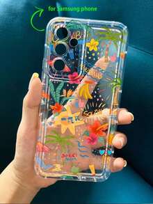 Funda para teléfono (1 unidad) con estampado de cocoteros e hibiscos. Transparente. Compatible con phone 6, 11, 12, 13, 14, 15, 15 Pro, 15 Plus, 15 Pro Max, 7 Plus, 8 Plus, X, XS Max, 11 Pro, 12 Pro, 13 Pro, 14 Pro, 11 Pro Max, 12 Pro Max, 13 Pro Max, 14 Pro Max, 14 Plus y 6 Plus. - Multicolor 2 - Ver 6