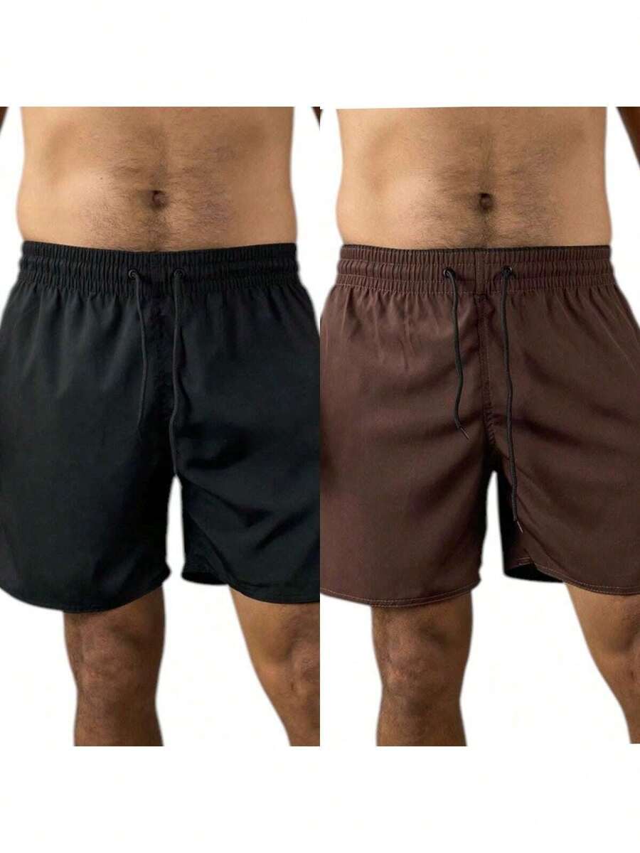 KIT 2 SHORTS masculino tactel elastano moda praia academia esportes secagem conforto