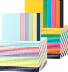 24 Pack Colorful Lined Notebooks For Writing, Journals Bulk, A5 Composition Books, 8.3x5.5 Inch, 60 Pages, 30 Sheets Sketchbooks For Office School Travel Supplies (Lined-24 Pack, 12 Colors) - 有襯裡-60包 - 查看 1