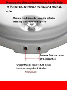 2pcs Black Pot Side Handles - Pressure Cooker, Steamer, Sauce Pot, Ear Replacement, Single Hole, Short Side Handle - Kitchen Cookware Accessories, Pot Accessories (Friendly Reminder: Please Confirm The Size Before Purchasing To Ensure It Fits)