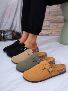Men's Casual Simple Suede Slip-On Loafers Mule Slippers