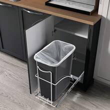 7.6 Gallon Pull Out Trash Can For Recycling Or Trash, Under Sink In-Cabinet Design, 29 Liter Total Capacity - Multicolor - View 2