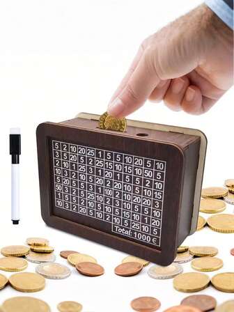 1 st 10000 euro svart återanvändbar spargris med pengarmålräknare spargris gör-det-själv sparbössa pyssel hem för att hjälpa vanan att spara (slumpmässig färg och stil)