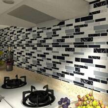 Peel And Stick Waterproof Backsplash Wallpaper For Kitchen, Bathroom Self-Adhesive Tile Contact Paper Countertops And Walls