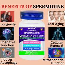 Nikoni Spermidine, Quercetin & Fisetin Supplement, Cellular & Brain Health, 60 Liposomal Softgels - Others - View 7