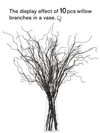 5pcs-Artificial Twigs Curly Willow Branches, Lifelike Curly Willow Branches Decorative, Dried Artificial Twigs Stems, 29.53 In Fake Bendable Sticks Vintage Vines/Stems DIY Greenery Plants Craft, Wedding Home Room Office Hotel Hall Vases Decoration, Garden Farmhouse Decor Halloween Decor, Spring Branches, Artificial Bending Accessories, Fall Branch Accessories, Harvest Festival, Gifts Birthday Graduation Home Decor Room Decor