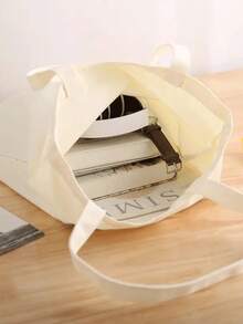 2/4/6/8/12/20Pcs Sublimation Tote Bags Sublimation Blank Tote Bags For Decoration ,Tote Bag, Lightweight Medium Reusable Grocery Shopping Cloth Bags, Reusable Grocery Shopping Cloth Bag, Reusable Folding Shopping Shoulder Bag, Large Capacity Folding Shopping Bag, Household Supplies, Suitable For DIY, Advertising, Promotions, Gifts, Events - White - View 7