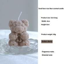 1 pezzo Candela profumata creativa a forma di cuore con orsetto rosa, disponibile in varie dimensioni e colori, decorazione carina, bomboniera per matrimonio, decorazione romantica per la casa, regalo per la stagione dei matrimoni, regalo di San Valentino, candela per compleanno, regalo per donne, regalo per l'autunno/inverno, regalo di Natale, decorazione per la stanza