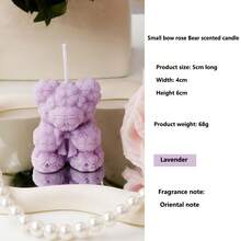 1 pezzo Candela profumata creativa a forma di cuore con orsetto rosa, disponibile in varie dimensioni e colori, decorazione carina, bomboniera per matrimonio, decorazione romantica per la casa, regalo per la stagione dei matrimoni, regalo di San Valentino, candela per compleanno, regalo per donne, regalo per l'autunno/inverno, regalo di Natale, decorazione per la stanza