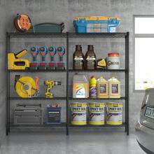 4-Tier Metal Shelving Unit, Adjustable Shelf Organizer For Garage Kitchen, Storage Rack Capacity For 1100 Lbs, 36"W X 14"D X 55"H, Black - 多色 - 查看 2