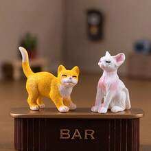 6 món phụ kiện trang trí tiểu cảnh sân vườn hình mèo, vật dụng trang trí bàn làm việc, đạo cụ dàn dựng cảnh quan. - Nhiều màu - Xem 5